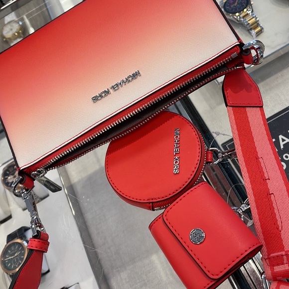 Michael Kors Jet Set Travel Tech Attached with Adjustable Coral Reef Crossbody - Picture 9 of 16